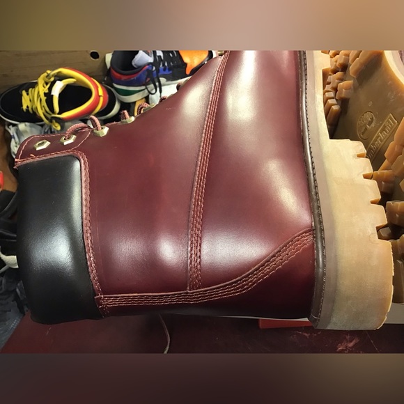 Timberland Heritage 6 Inch Sz 13M Men's Merlot Color Leather TB 0A22W9 - Picture 11 of 16